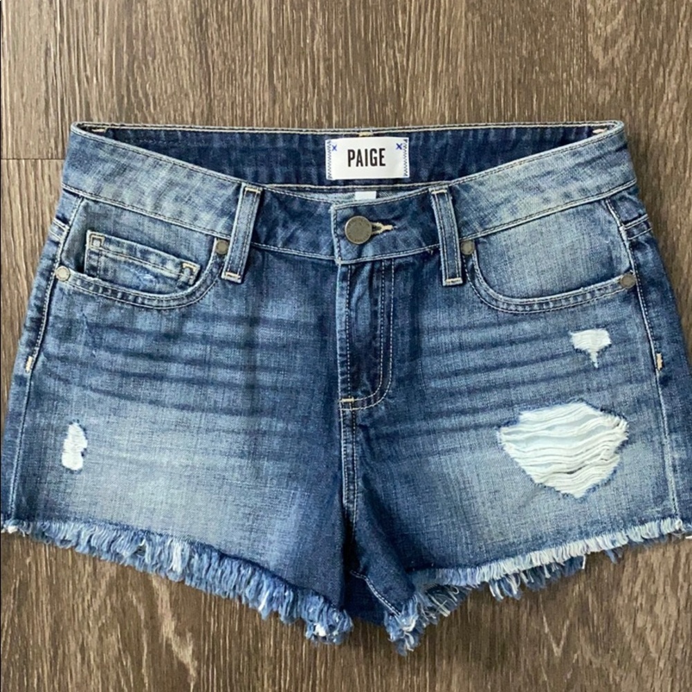 Paige Jean Shorts Daryn Short Izza Blue Denim